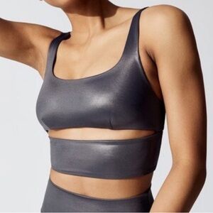 ALO Yoga Slit Sports Bra - Anthracite
Shine Small Gray SEXY cut out